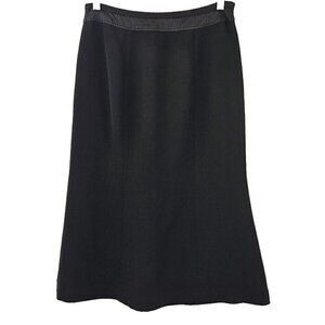 L.K. Bennett Flared Pencil Skirt Black Women’s Size 4 Minimalist Business Career
